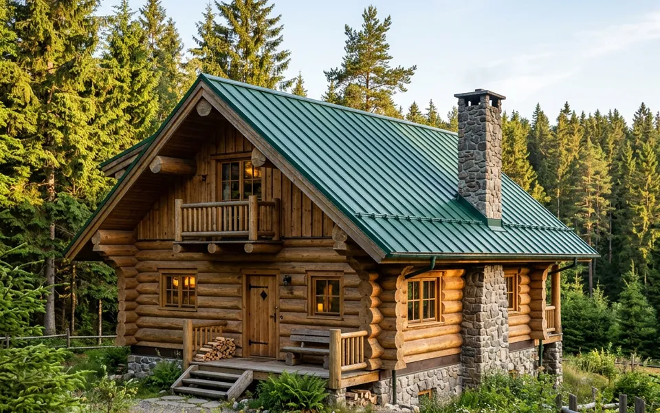 Blockhaus aus massiven Rundstämmen mit Steinkamin am Waldrand – naturnah und schlüsselfertig gebaut 2026 Blockhaus aus massiven Rundstämmen mit Steinkamin am Waldrand – naturnah und schlüsselfertig gebaut 2026