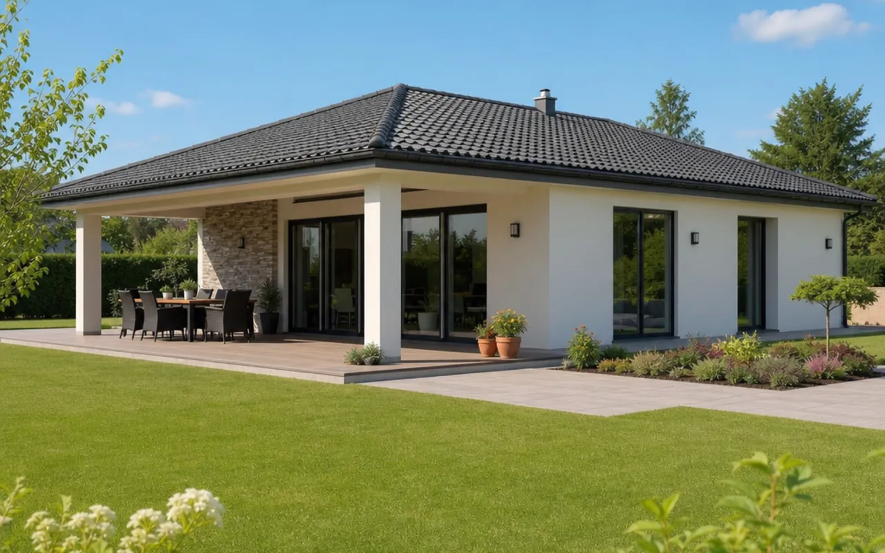 Econ Das Haus Bungalow Marienrachdorf 20-032 Preis Econ Das Haus Bungalow Marienrachdorf 20-032 – Fertighaus Preis pro m²