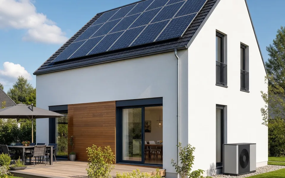 KfW-40-Effizienzhaus 2026 mit Photovoltaik und Wärmepumpe – förderfähig mit KfW-Kredit bauen