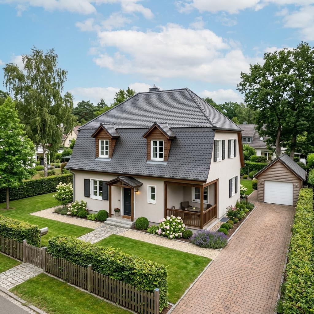 Landhaus Eichenweg 156 von Albert Haus — Fertighaus mit Mansarddach und 156 m²