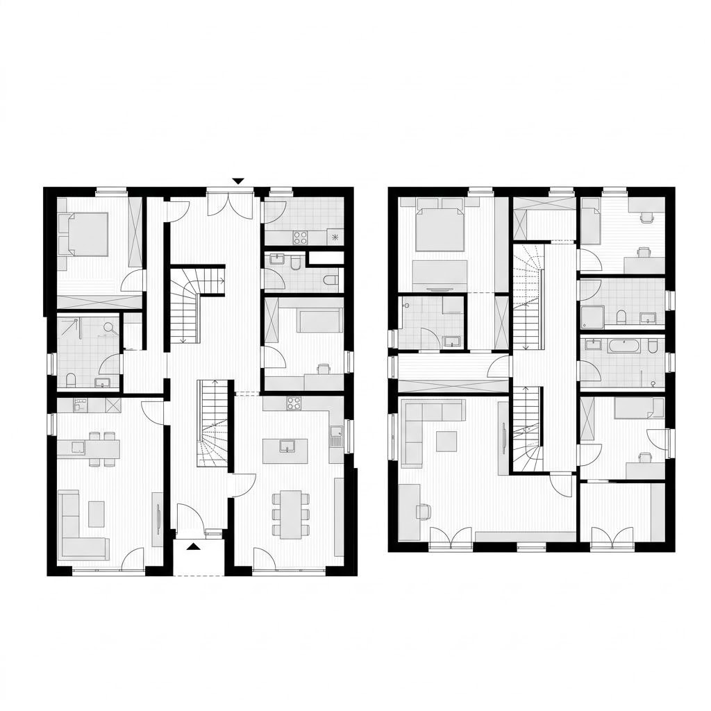 Grundriss Mehrgenerationenhaus Generation 195 – 195 m² Mehrgenerationenhaus mit 7 Zimmern