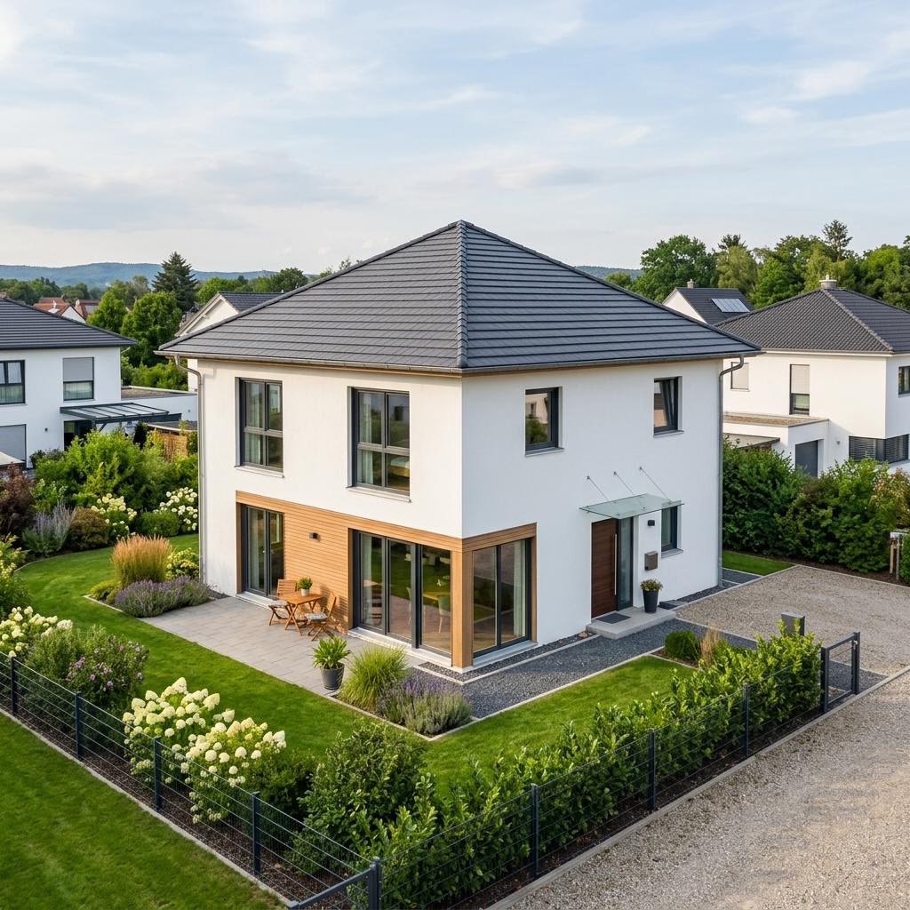 Stadtvilla Stadthaus Zelt 118 von Albert Haus mit Zeltdach — 118 m²