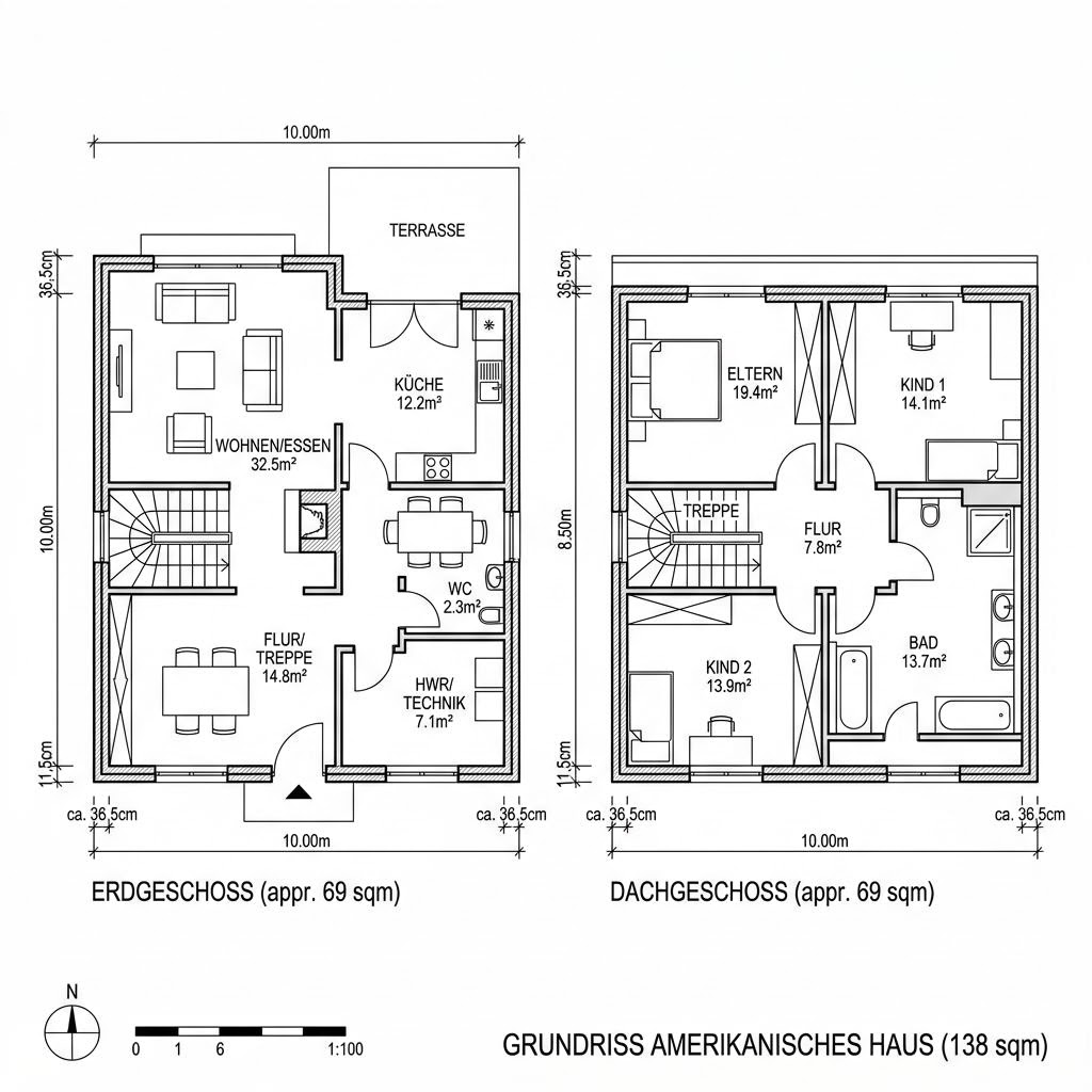 Grundriss Savannah 138 von Bostonhaus — 138 m², 4 Zimmer