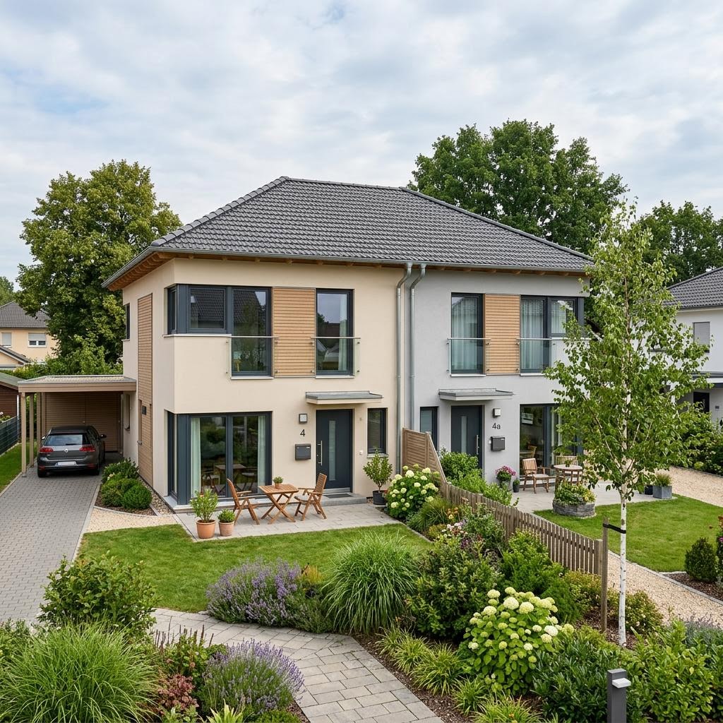 Doppelhaus Doppelhaus Kajüte 136 von Bärenhaus — Krüppelwalmdach, 136 m²