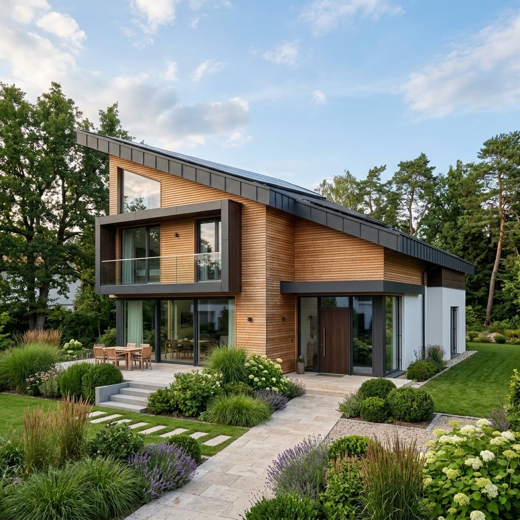 Luxusvilla & Designerhaus Haus Sonnleitner von Baufritz — Fertighaus mit rund 204 m²