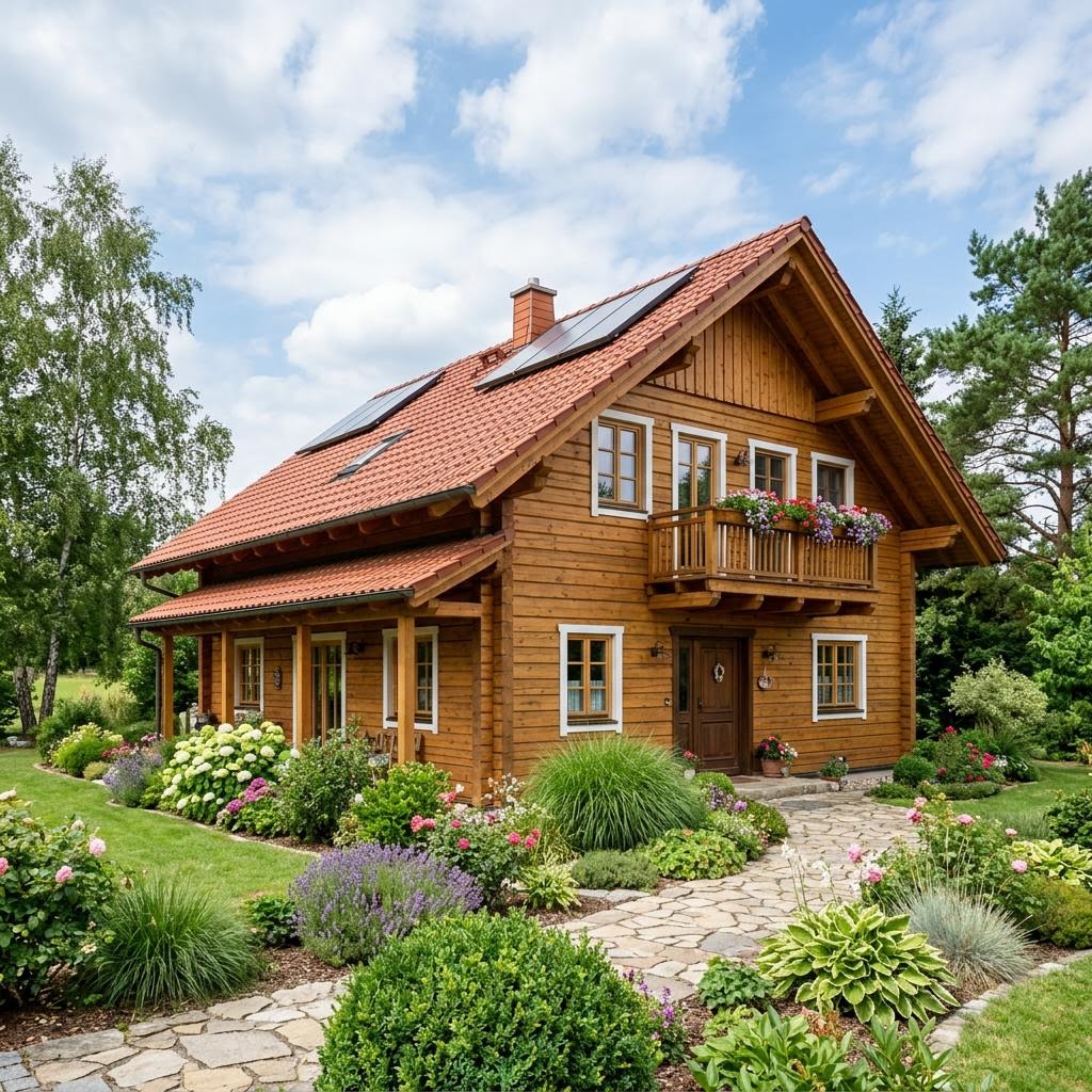 Blockhaus Blockhaus Geestland 138 von Fuhrberger Fachwerkhaus — Blockhaus in Massivholz mit rund 138 m²