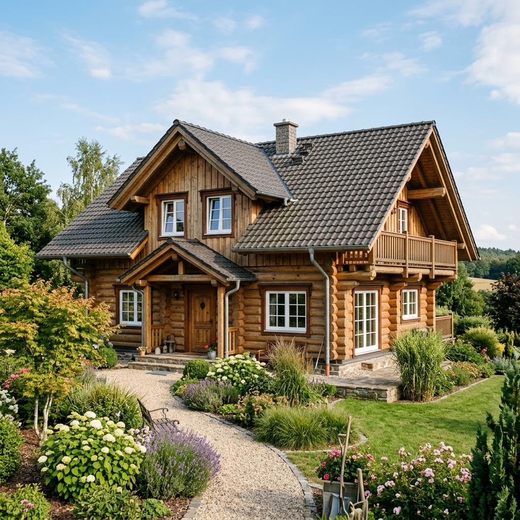 Blockhaus Rhoen 122 von Fullwood Wohnblockhaus — Blockhaus aus Blockbohlen mit rund 122 m²