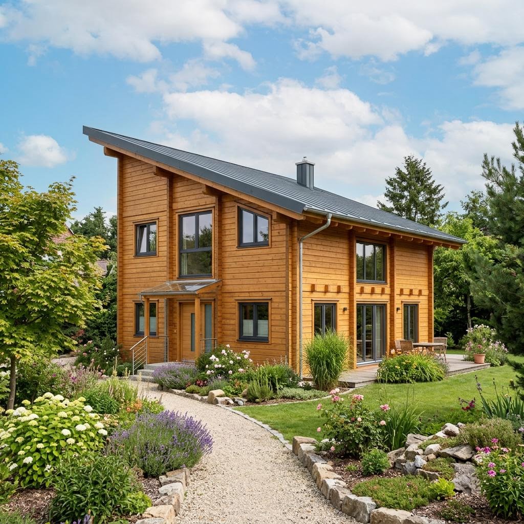 Blockhaus Seeblick 150 von Fullwood Wohnblockhaus — Blockhaus aus Blockbohlen mit rund 150 m²