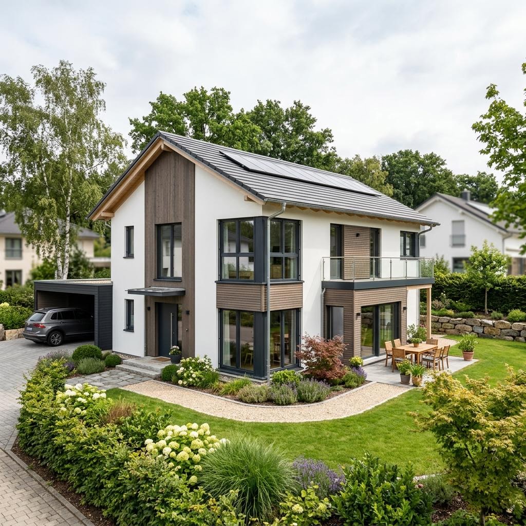 Amerikanisches Haus Vermont 172 von Bostonhaus im Neuengland-Stil mit Veranda und Satteldach