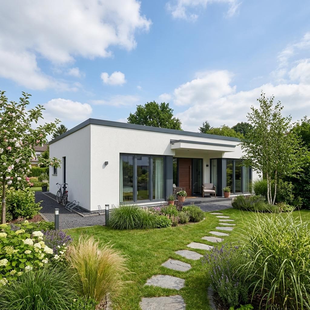Bungalow BL 88 Variante P von Baudirekt Architektenhäuser — Massivhaus mit rund 88 m²