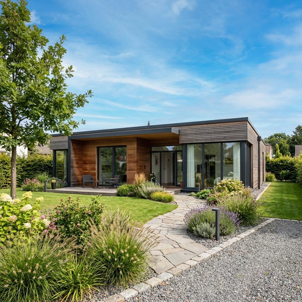 Bungalow Öko Bungalow 130 von Beilharz Haus — Fertighaus in Holztafelbau mit rund 130 m²