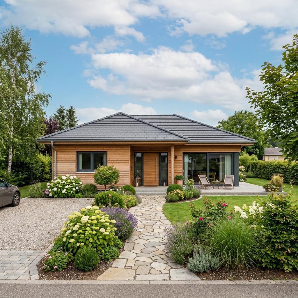 Bungalow Bungalow Chiemgau 112 von Chiemgauer Holzhaus — Holzhaus in Holztafelbau mit rund 112 m²