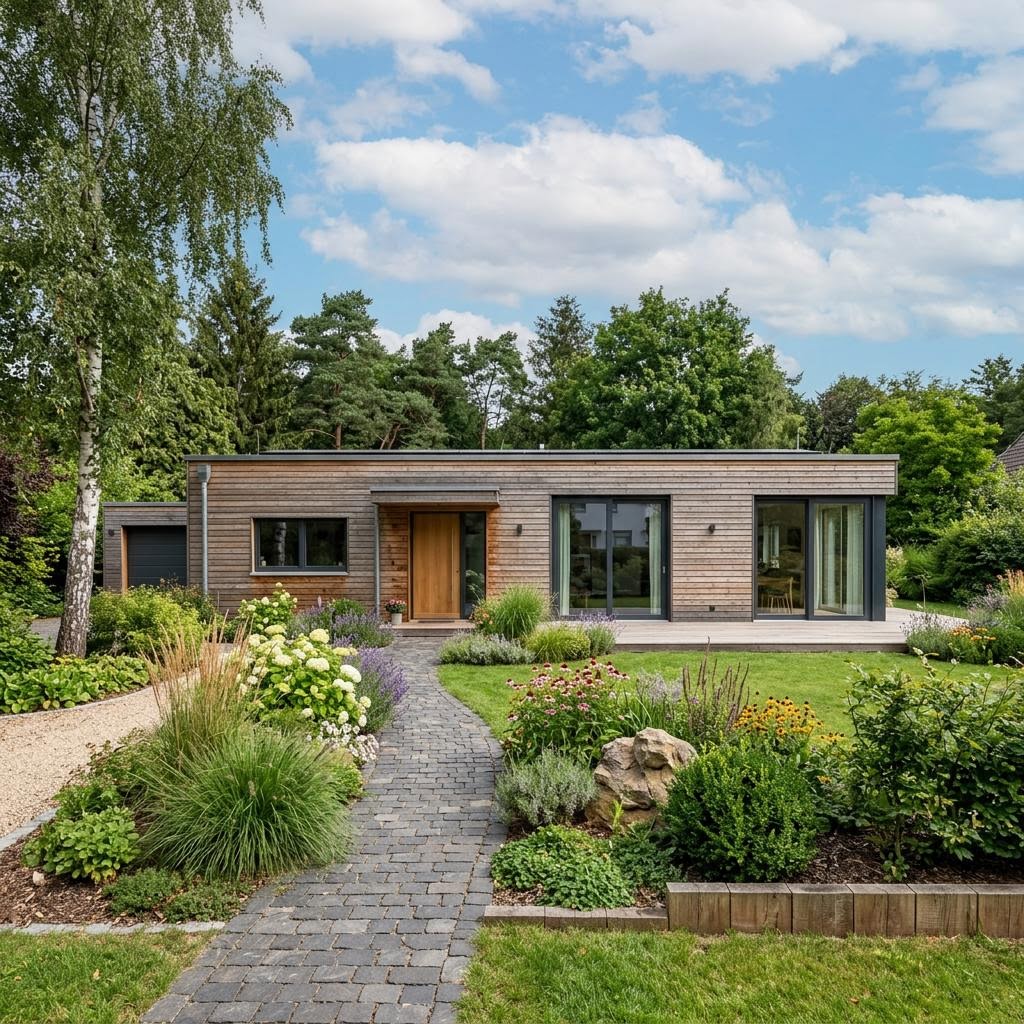 Bungalow Bungalow Simssee 96 von Chiemgauer Holzhaus — Holzhaus in Holztafelbau mit rund 96 m²