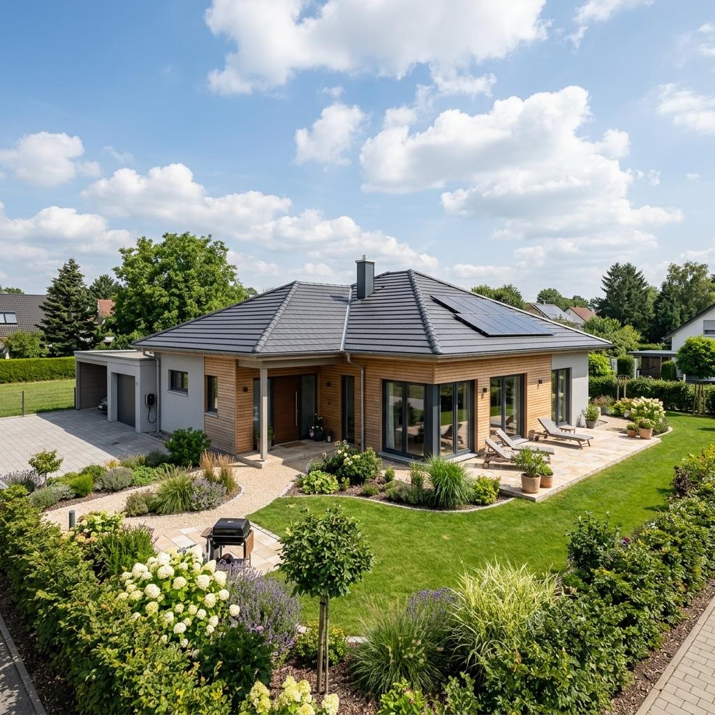 Bungalow VARIANT 135 von Hanse Haus — Holztafelbau mit Walmdach und rund 135 m²