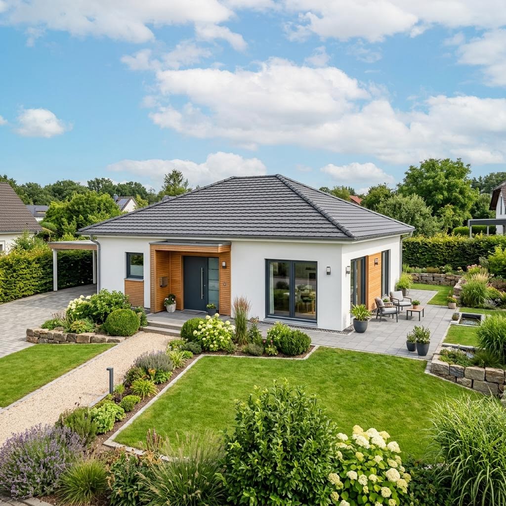 Bungalow Trend 110 von Kern-Haus — Massivbungalow mit Walmdach und 110 m²