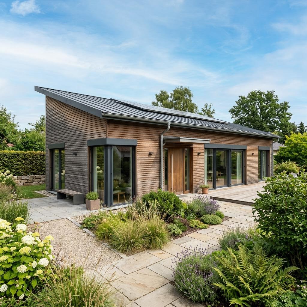 Bungalow Pult Bungalow Solar 108 von Kitzlinger Haus — Fertighaus mit rund 108 m²