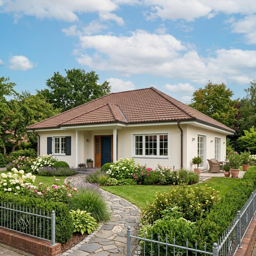 Bungalow Ziegel-Singlehaus 84 von Rötzer Ziegel-Element-Haus — Massivhaus mit rund 84 m²