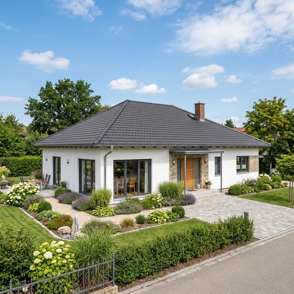 Bungalow Ziegelmassiv-Bungalow 104 von Rötzer Ziegel-Element-Haus — Massivhaus mit rund 104 m²