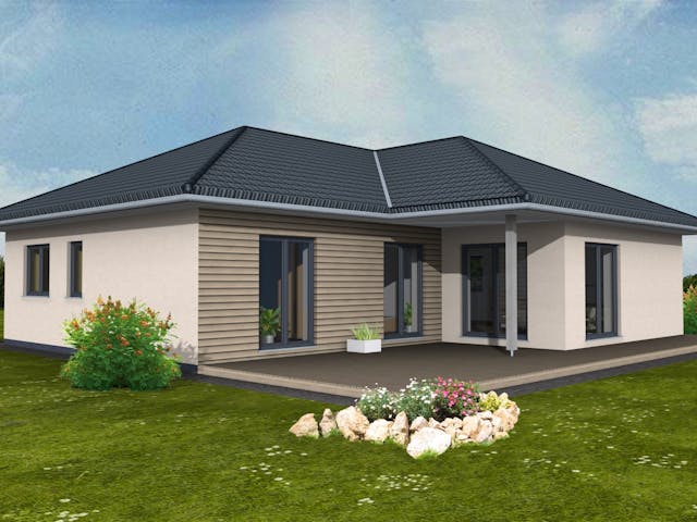 Bungalow 113 von Suckfüll Energiesparhaus mit Walmdach — barrierearmes Wohnen auf 113 m²