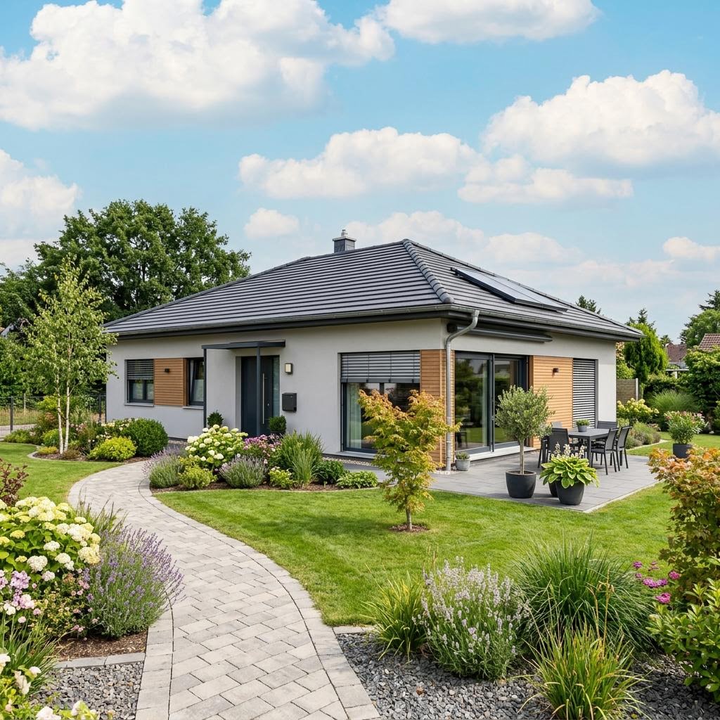 Bungalow 100 von Town & Country Haus — Massivbungalow mit Walmdach und 100 m²