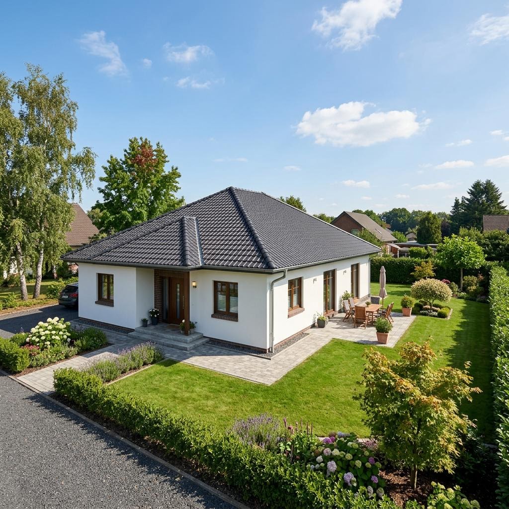 Bungalow 128 von Town & Country mit Walmdach — massiver Winkelbungalow mit 128 m²