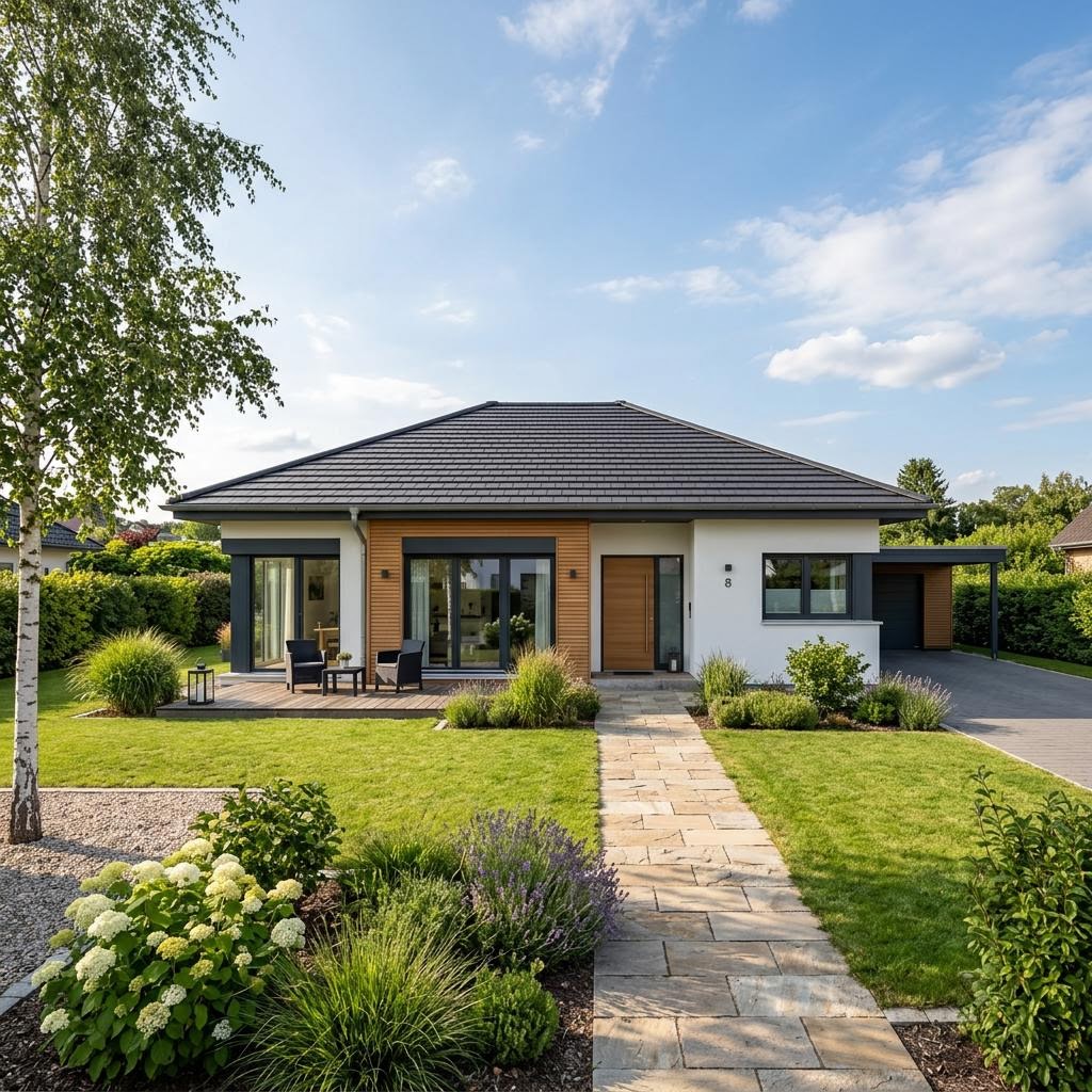 Bungalow Classico von Viebrockhaus — ebenerdiges Massivhaus mit Walmdach