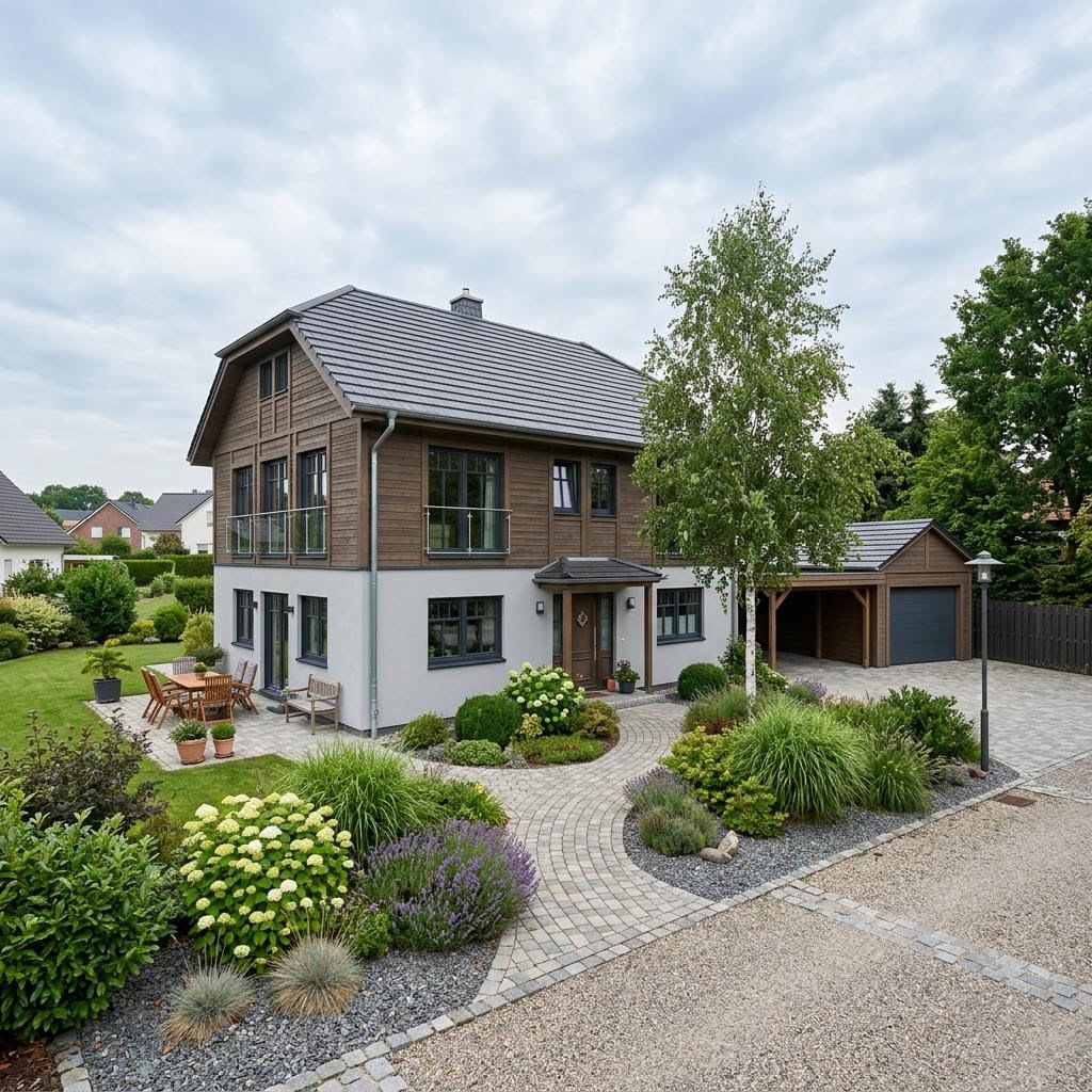 Kapitänshaus Hafenmeister 138 von Dammann-Haus mit Klinkeranmutung und Krüppelwalmdach