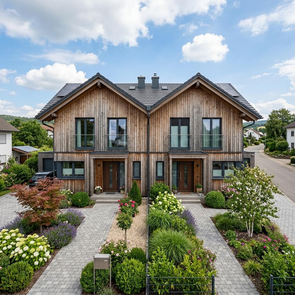 Doppelhaus Double 12 von allkauf haus — Fertighaus mit rund 150 m²