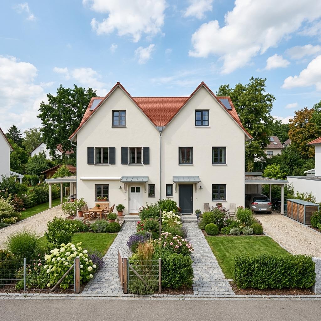 Doppelhaus DH 98 Variante B von Baudirekt Architektenhäuser — Massivhaus mit rund 98 m²