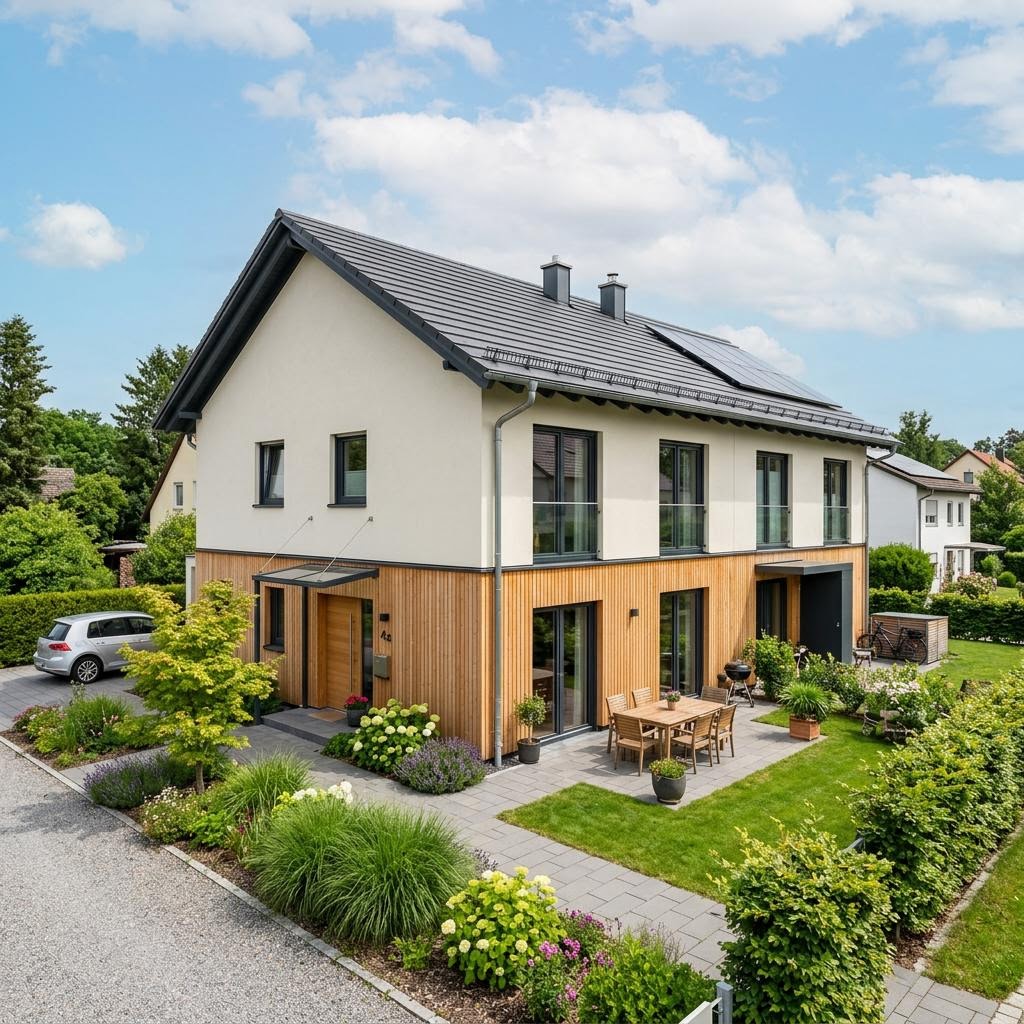 Doppelhaus Twinos 140 von Heinz von Heiden — Massivhaus mit Satteldach und 140 m²