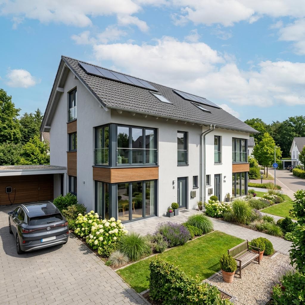 Doppelhaus 120 von HELMA Eigenheimbau — Massivhaus mit Satteldach