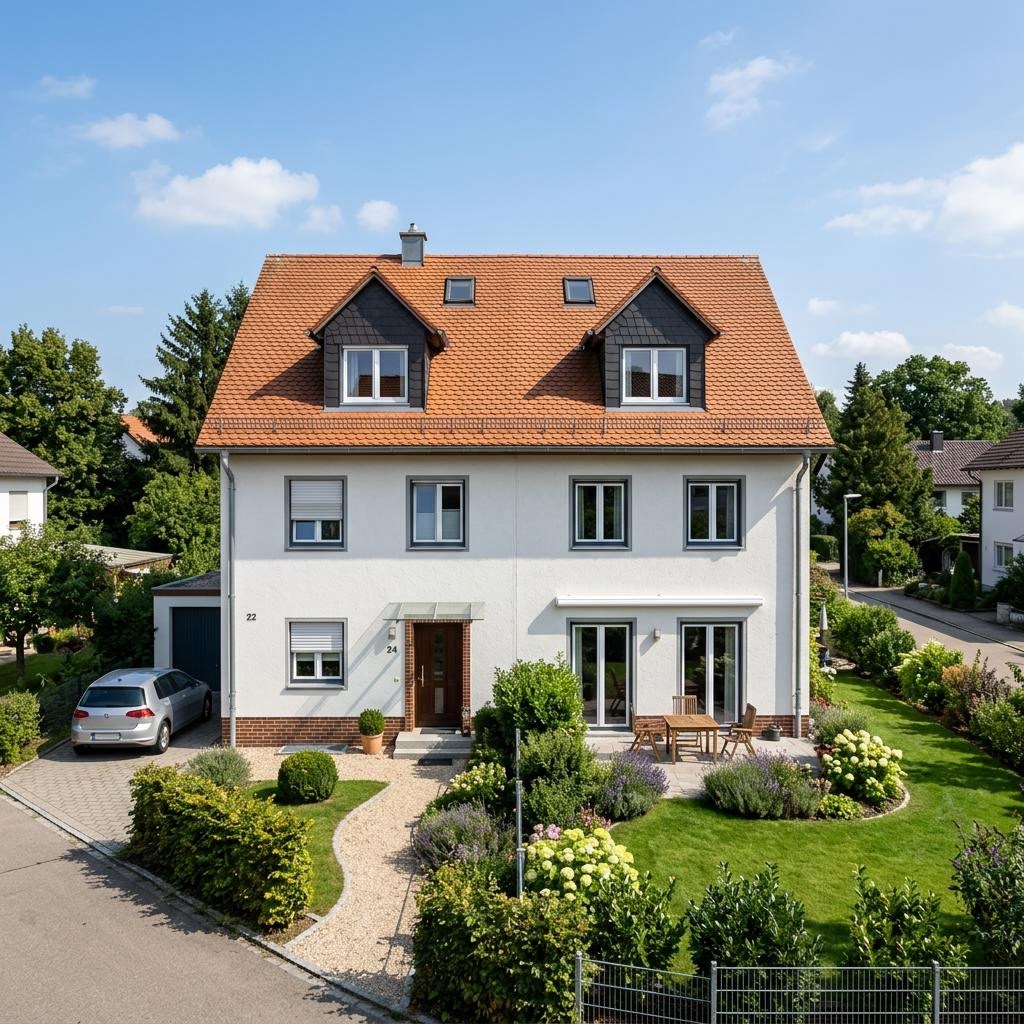 Doppelhaus Twin von Kern-Haus mit Satteldach und Gauben — massive Doppelhaushälfte mit rund 130 m²