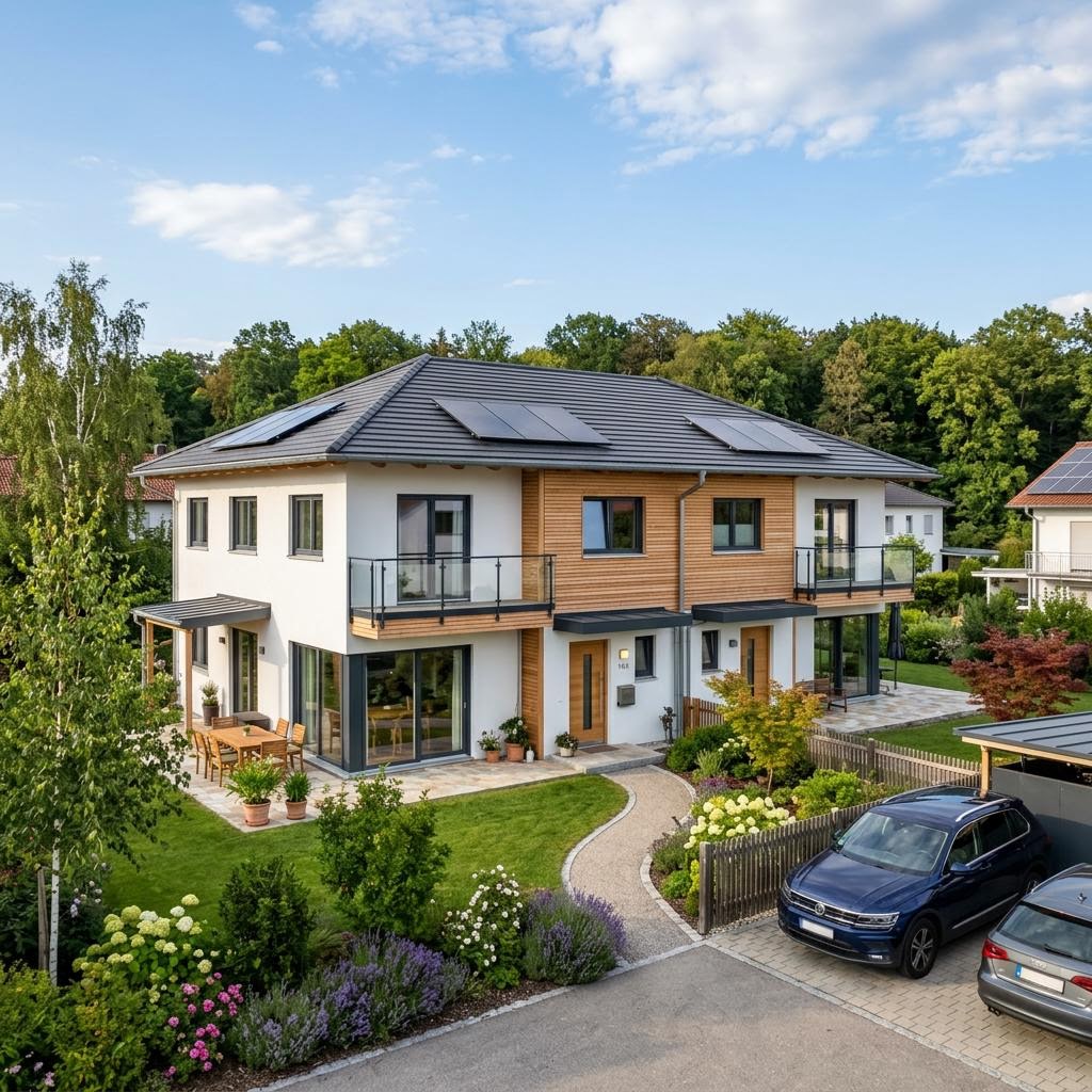 Doppelhaus Villa Nobile 215 von Meisterstück-HAUS — Architektenhaus mit zwei Einheiten unter Walmdach