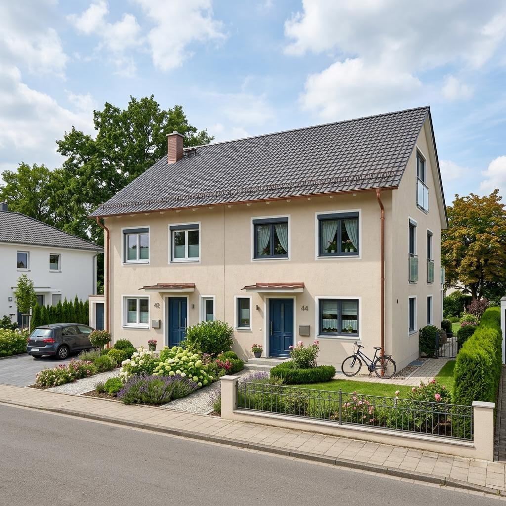 Doppelhaushälfte Berlin Duett 120 von Roth-Massivhaus — Massivhaus mit rund 120 m²