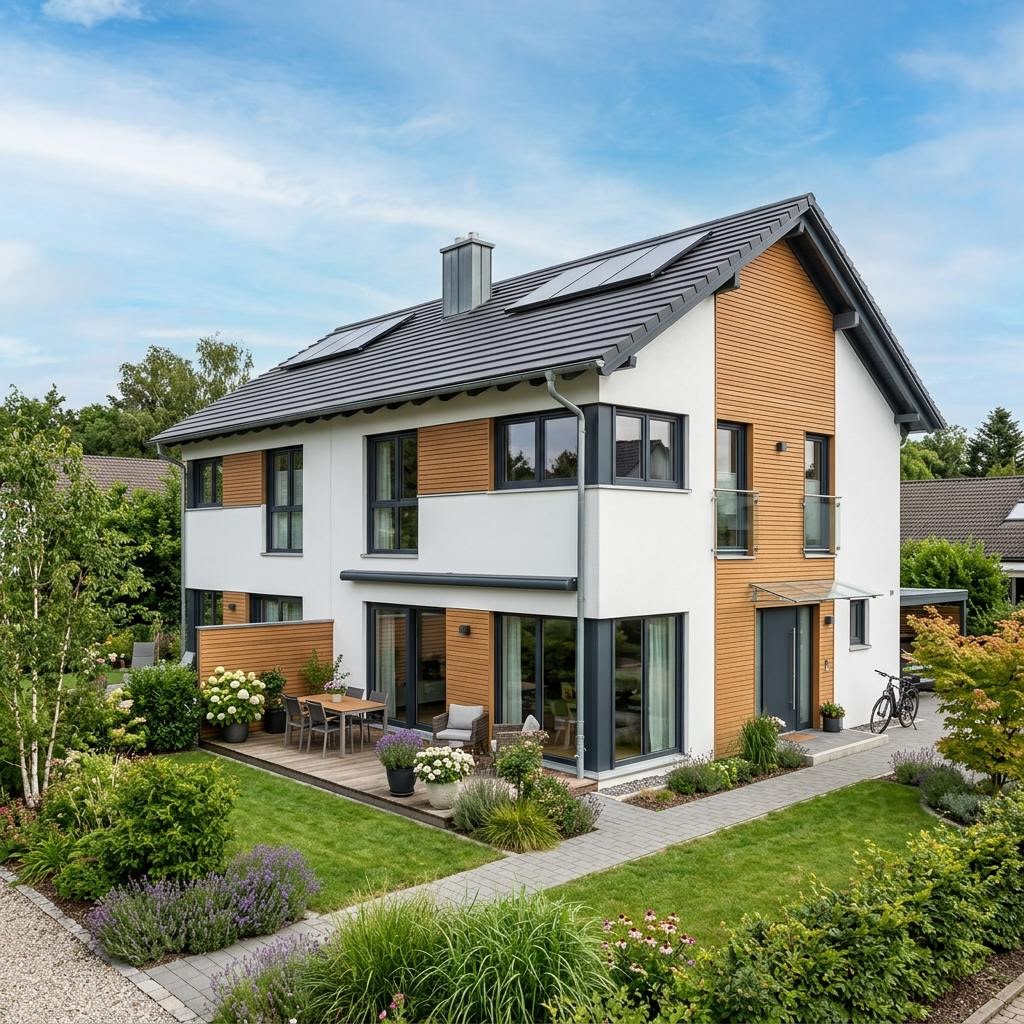 Doppelhaus Berlin 96 von Roth-Massivhaus — Massivhaus mit Satteldach