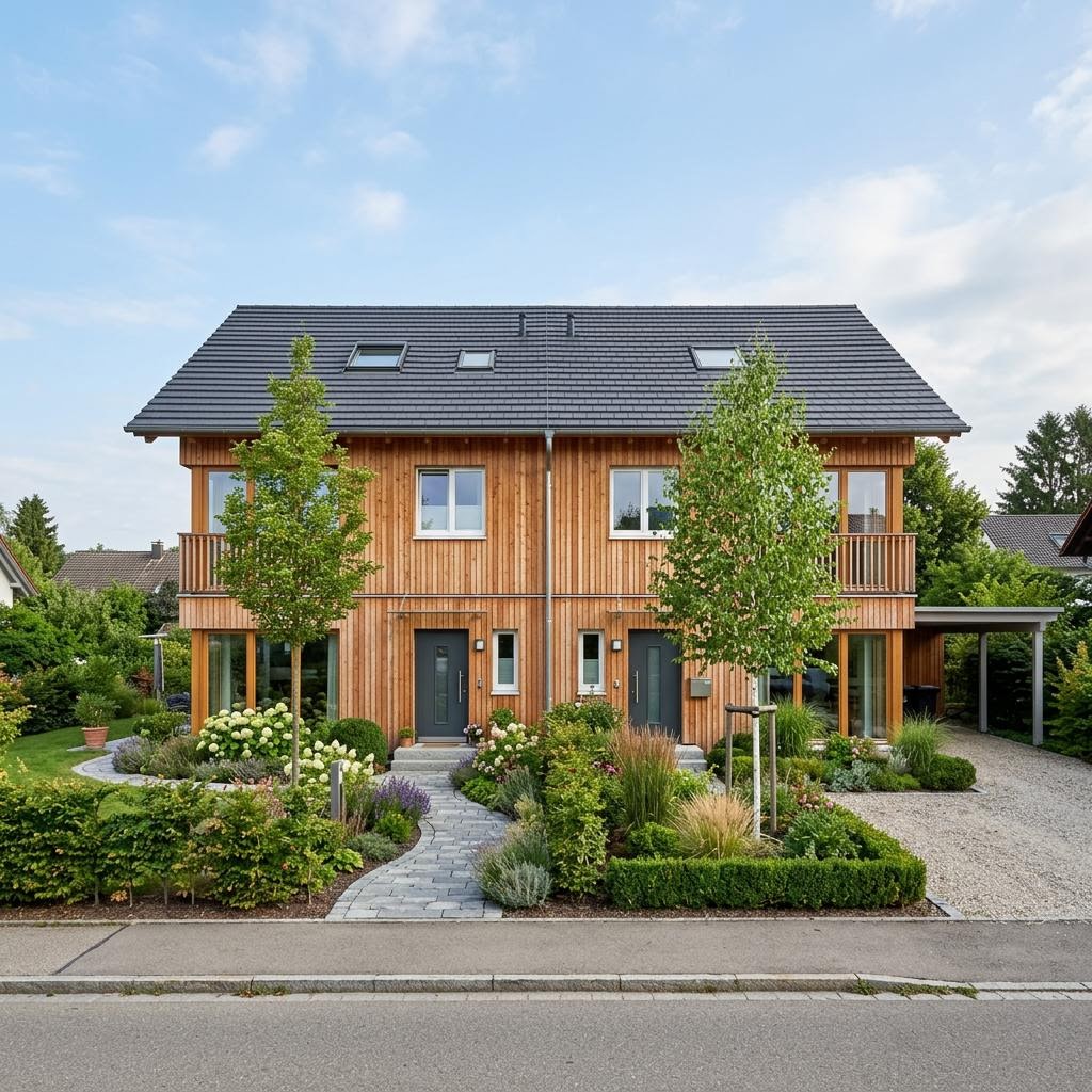 Doppelhaus Doppelhaus 126 von TALBAU-Haus — Fertighaus mit rund 126 m²