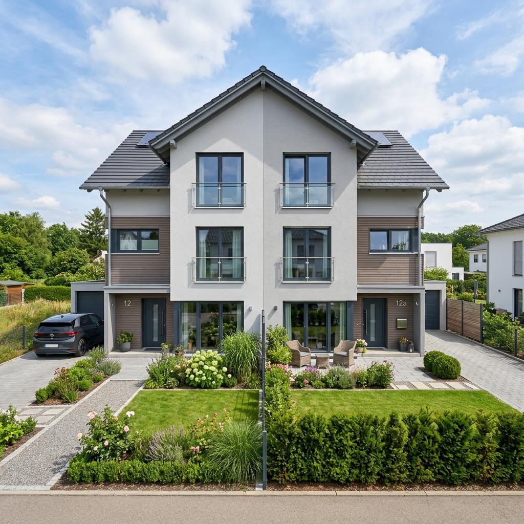 Doppelhaus Stuttgart von Town & Country Haus — Massivhaus mit Satteldach und 112 m²