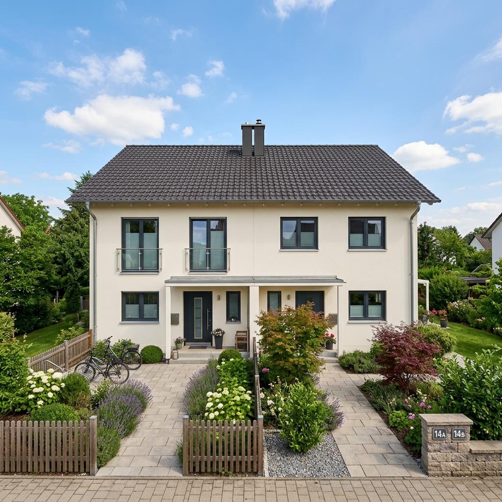 Doppelhaus EDITION D 172 von WEIOTT-Massiv-Haus — Massivhaus mit rund 172 m²