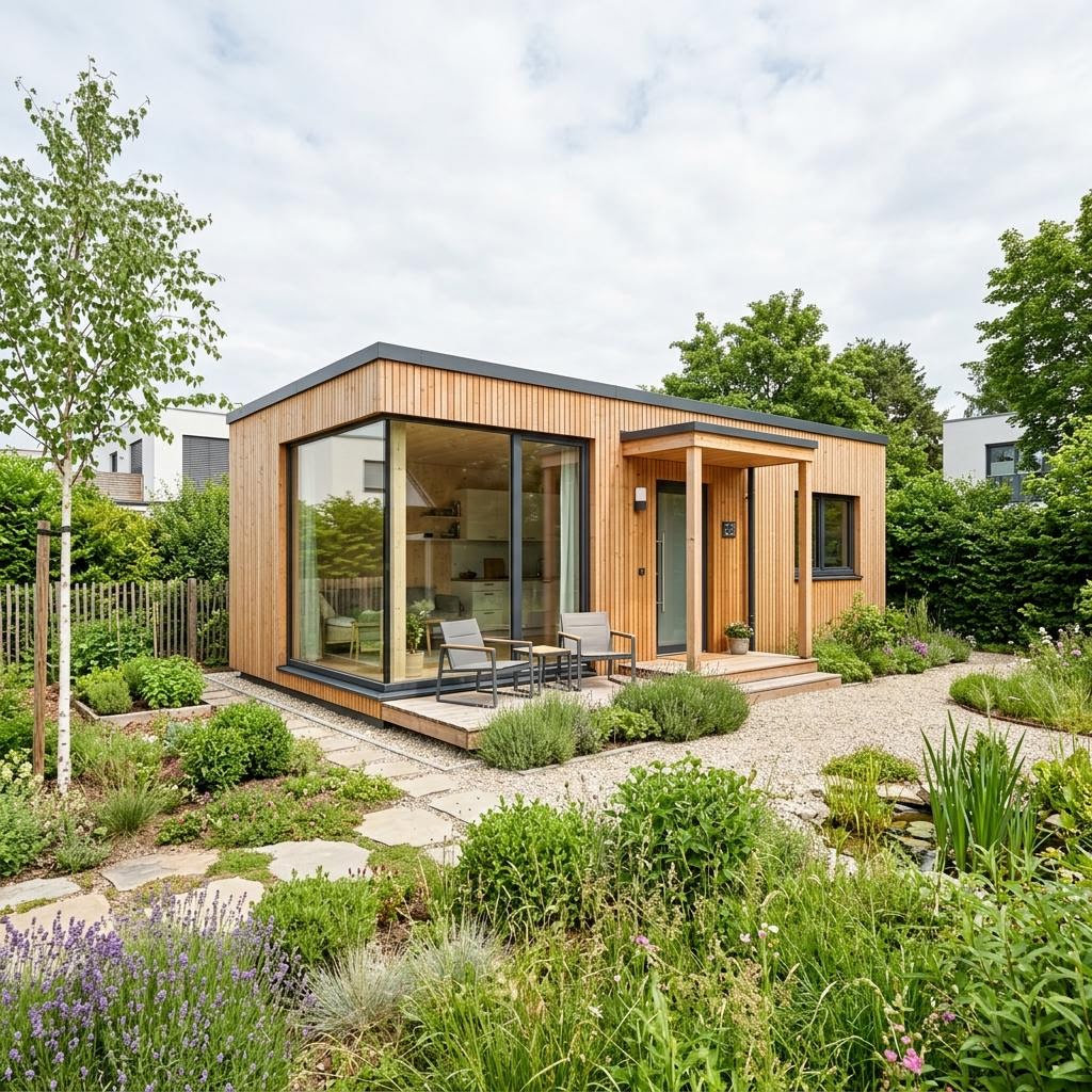 Tiny House Tiny Cube 33 von Dwellii House — modulares Minihaus mit Flachdach und 33 m²