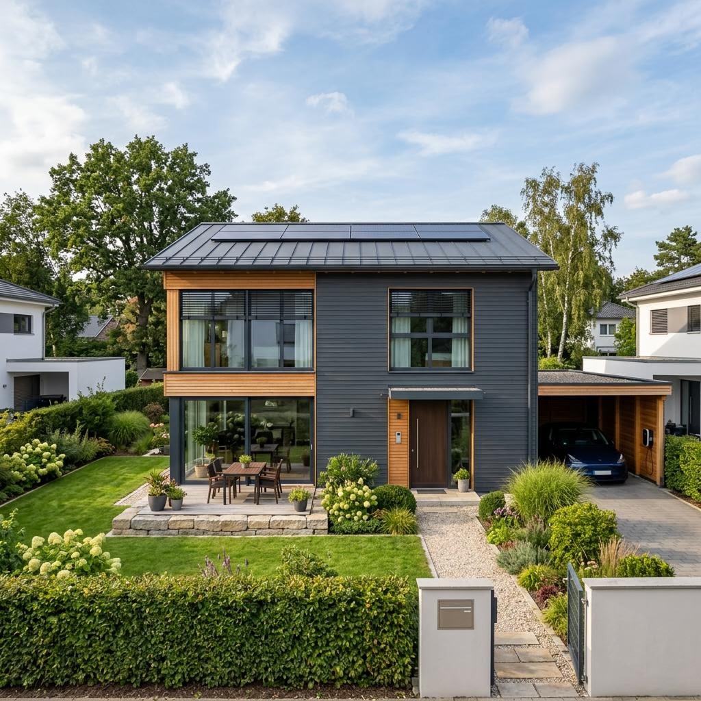 Einfamilienhaus Esprit 135 Pult von Bärenhaus — modernes Holzfertighaus mit Pultdach