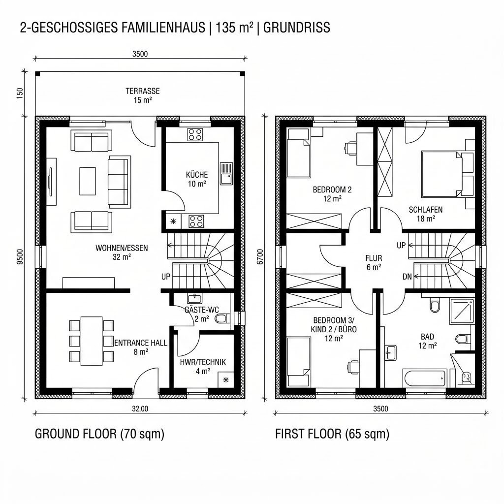Grundriss Esprit 135 Pult von Bärenhaus — 135 m², 5 Zimmer