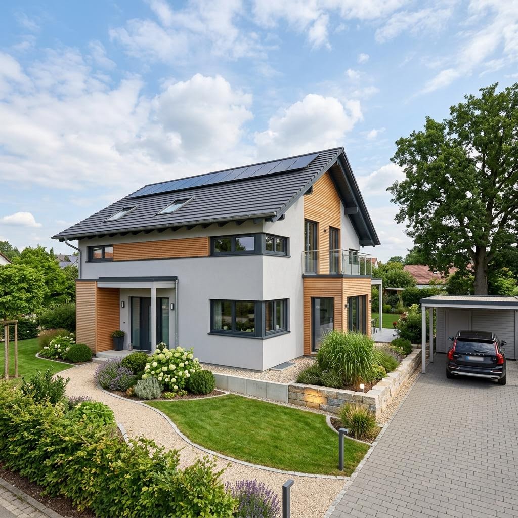 Einfamilienhaus Fjord 142 von Bärenhaus — Holzfertighaus mit Satteldach