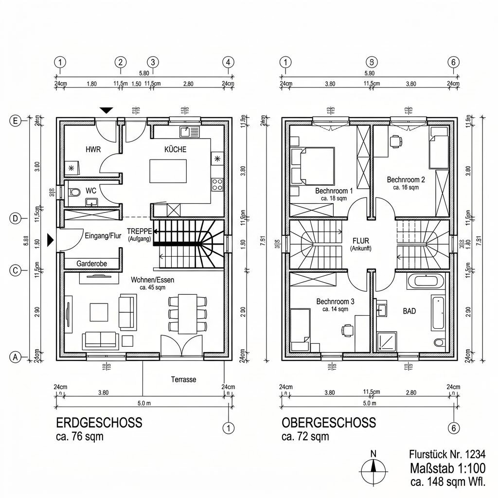 Grundriss Trend 148 von Bärenhaus — 148 m², 5 Zimmer