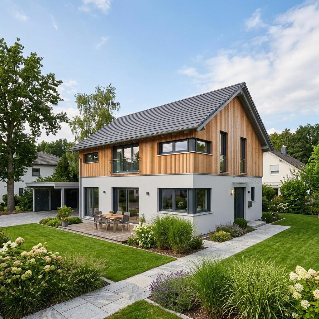 Einfamilienhaus EVOLUTION 165 V6 von Bien-Zenker — Holztafelbau mit rund 165 m²