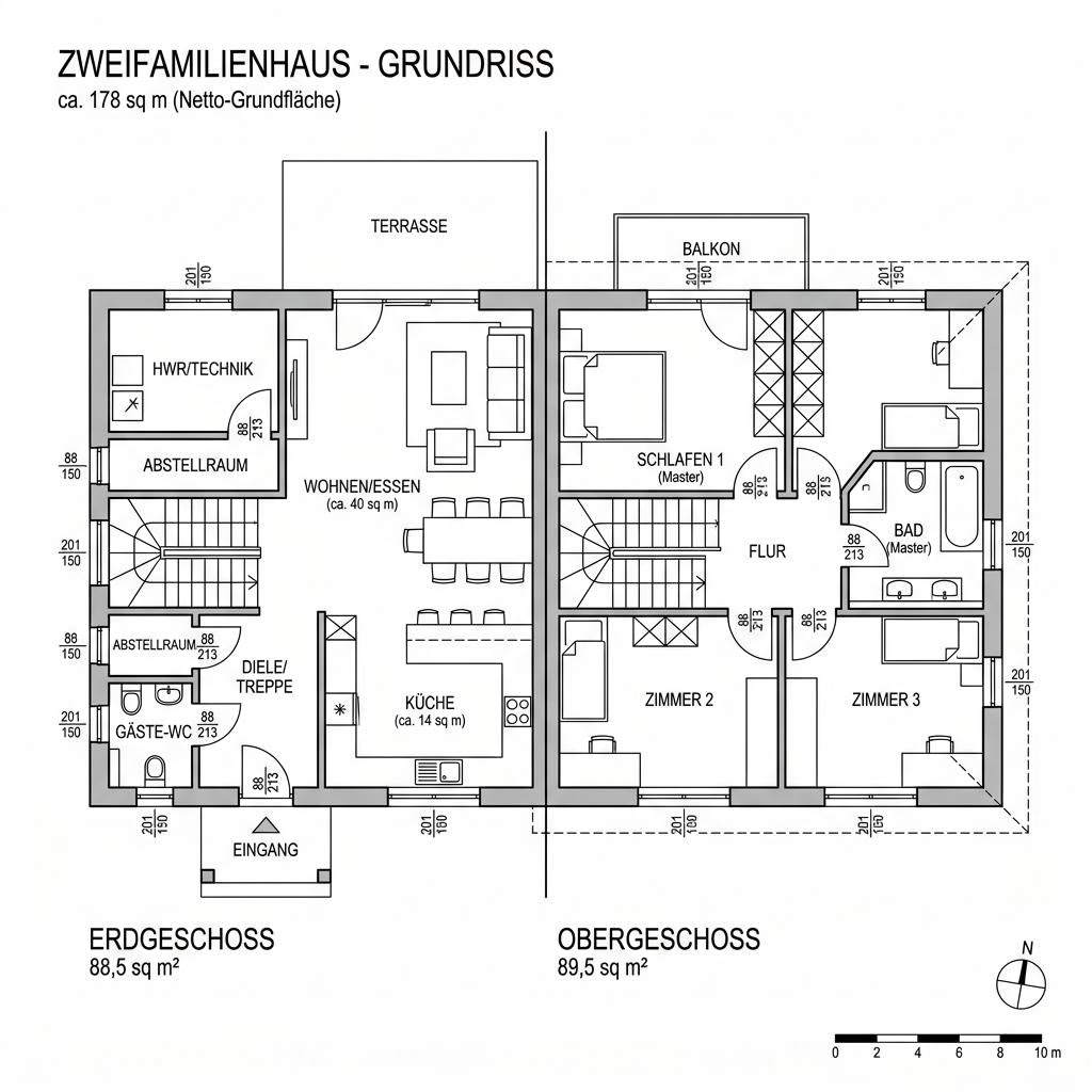 Grundriss FANTASTIC 178 V3 von Bien-Zenker — 178 m², 6 Zimmer