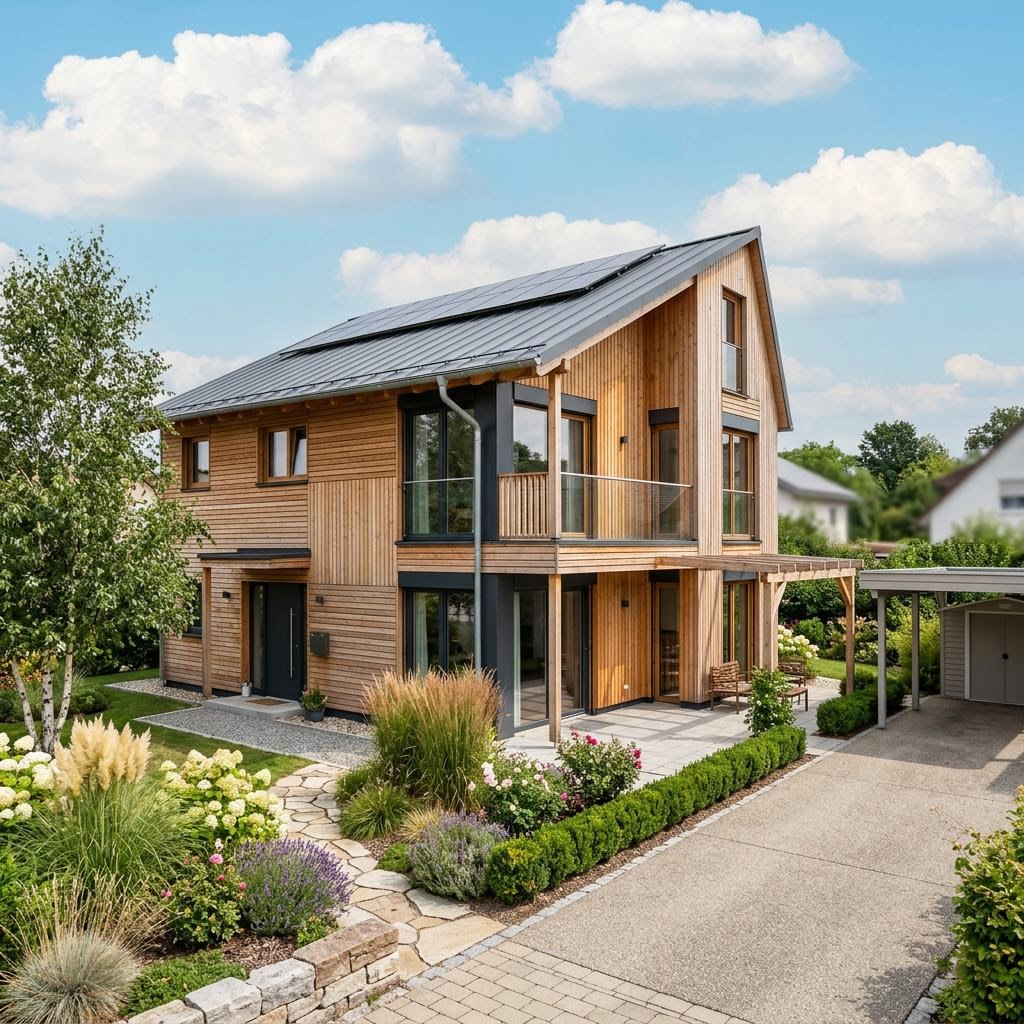 Einfamilienhaus Multitalent 118 Pult von Fertighaus WEISS — Fertighaus mit rund 118 m²