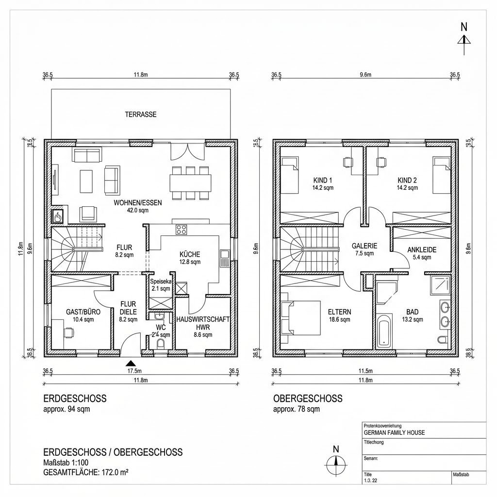 Grundriss NEO 500 von FingerHaus — 172 m², 6 Zimmer