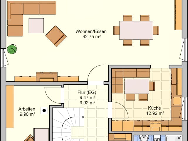 Grundriss Neunkhausen – 133 m² Einfamilienhaus mit 5 Zimmern