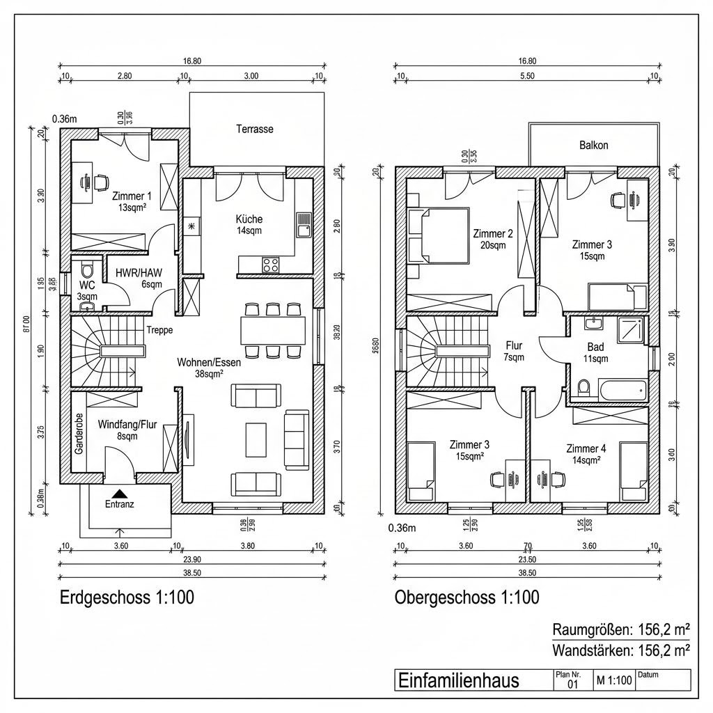Grundriss Life 156 von Haacke Haus — 156 m², 5 Zimmer