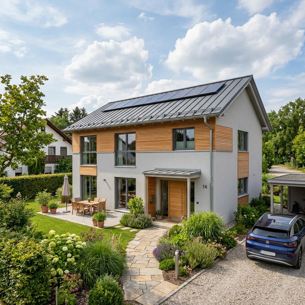 Einfamilienhaus TREND 120 von Hartl Haus — kompaktes Echtholz-Fertighaus mit 120 m²